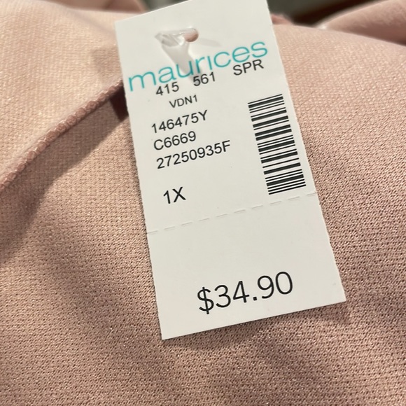 1X Maurices no button blush light pink colored blazer. - Picture 10 of 10